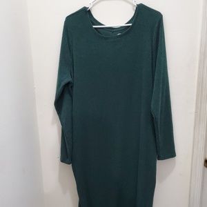 Old Navy Green Fitted Maternity Sweater Dress